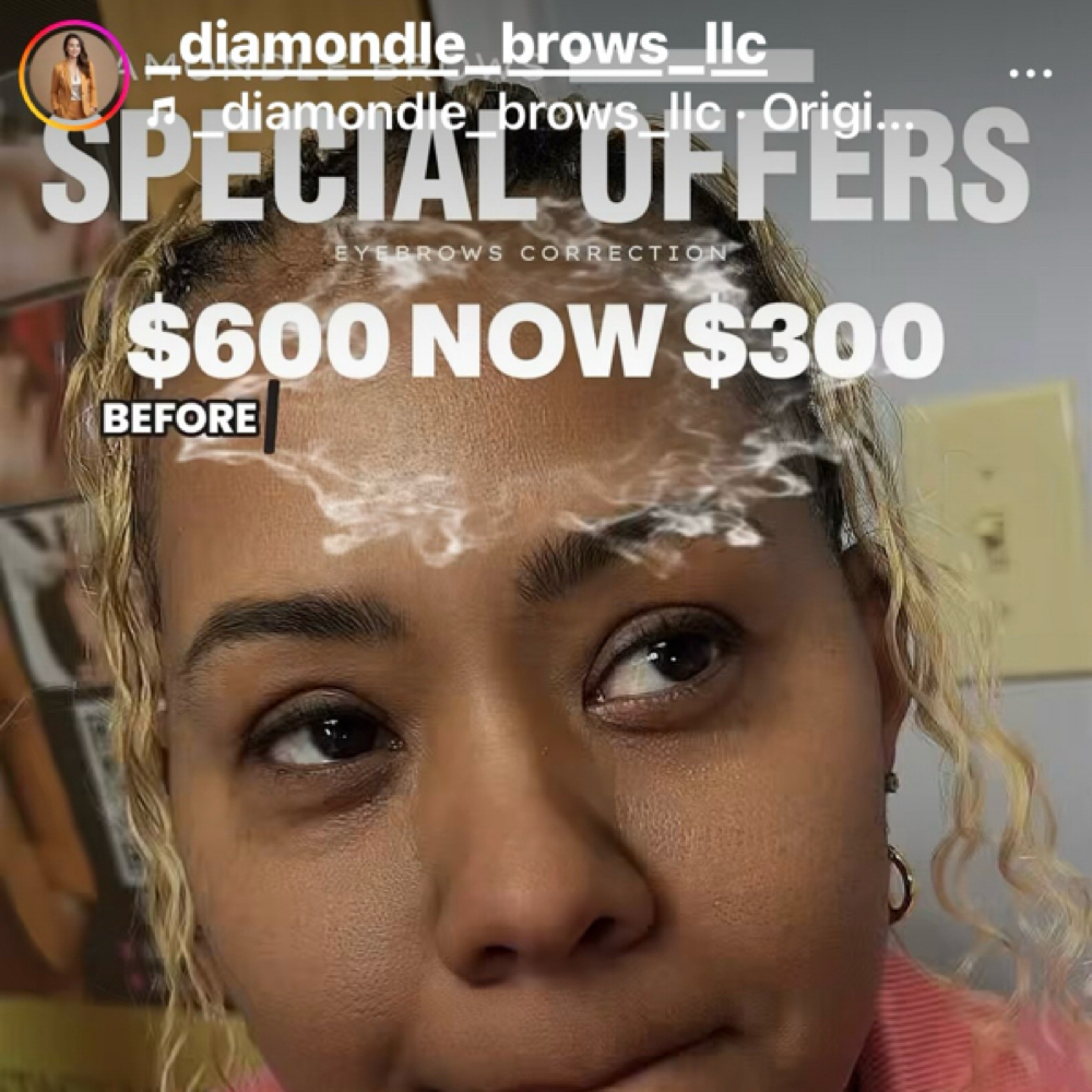 Eye Brows Correction Special at Diamond Le Brows in Yardley, PA