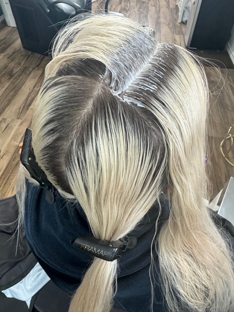 Global Blonding Retouch at Toriirose Hair Artistry in San Antonio, TX