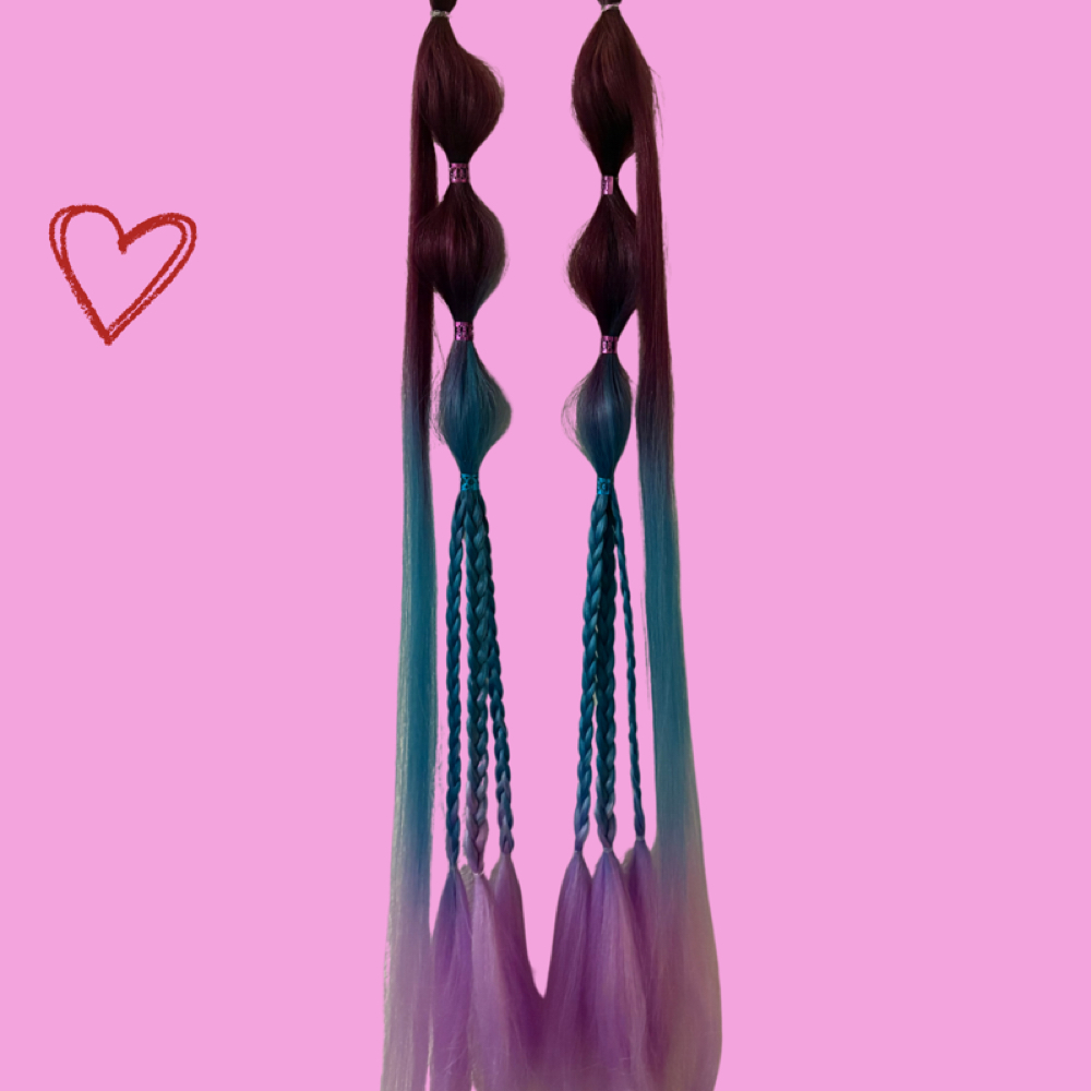 Festival Braids - Ombre Jellyfish at Happy Scalp in Grants Pass, OR