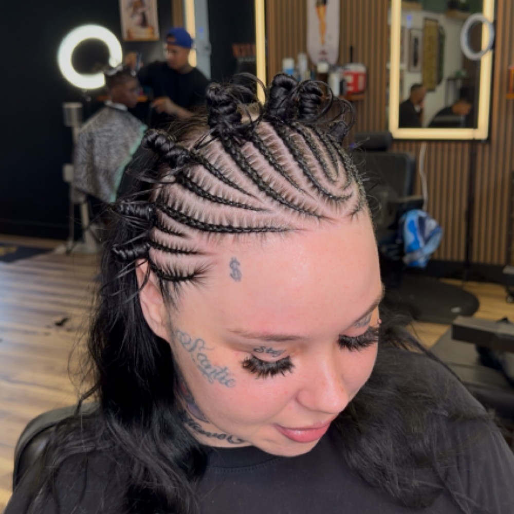 Half Braids (NO ADDED HAIR) at GlammedByReesa in Walnut Creek, CA