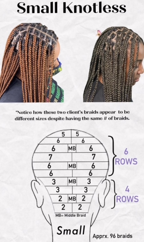 Knotless Braids Small