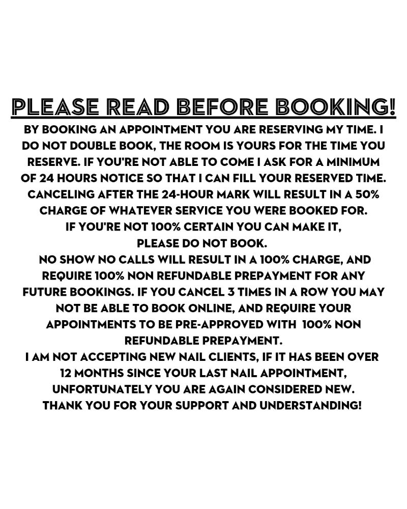 Please read before Booking!
