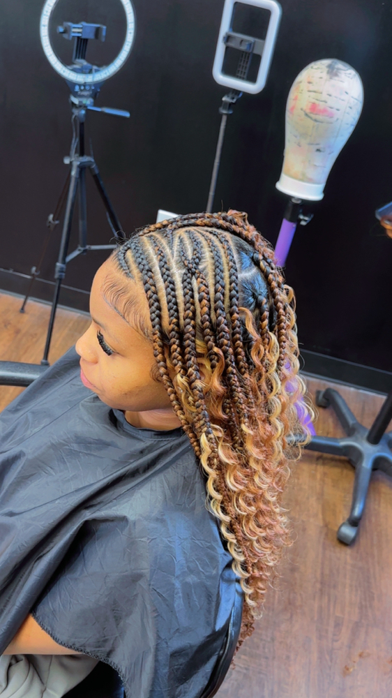 Half Feedin Half Knotless Boho