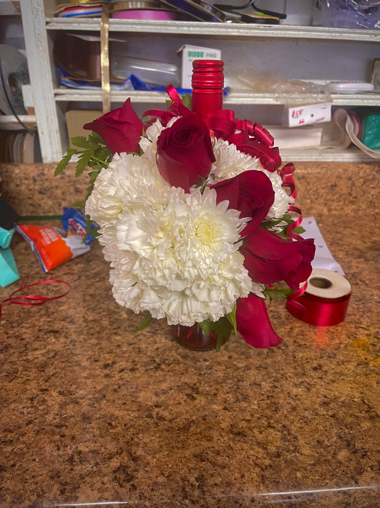 XL Floral Wine Bottle