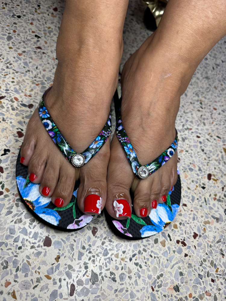 Toes Acrylic With Gel
