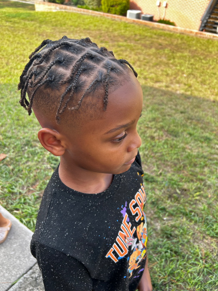 Boys Plaits (Half Head/ Man Bun)