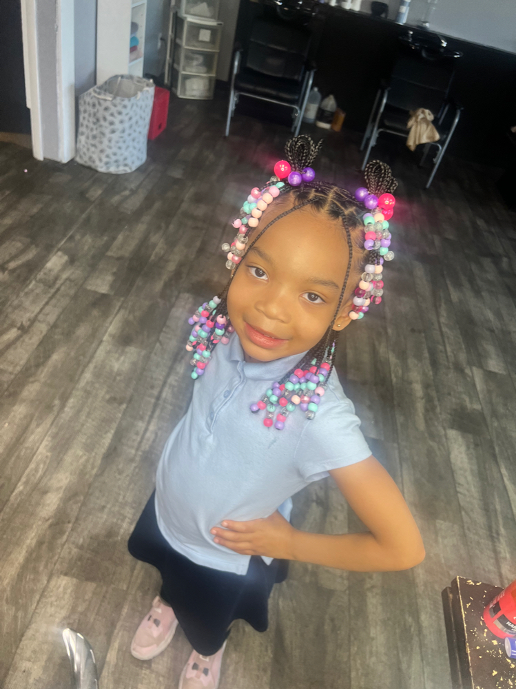 Kids Braids w/Weave