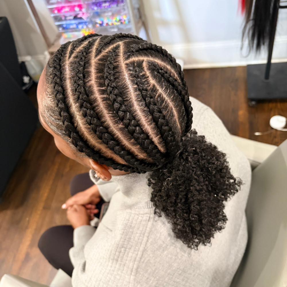 Cornrows Natural Hair at BraidRulez in Durham, NC