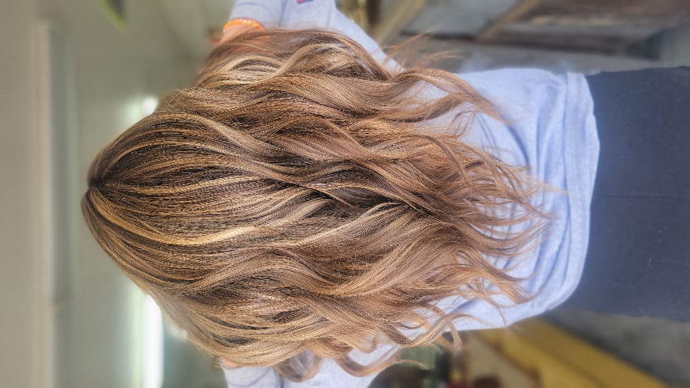 Balayage With Root Tap/Tone