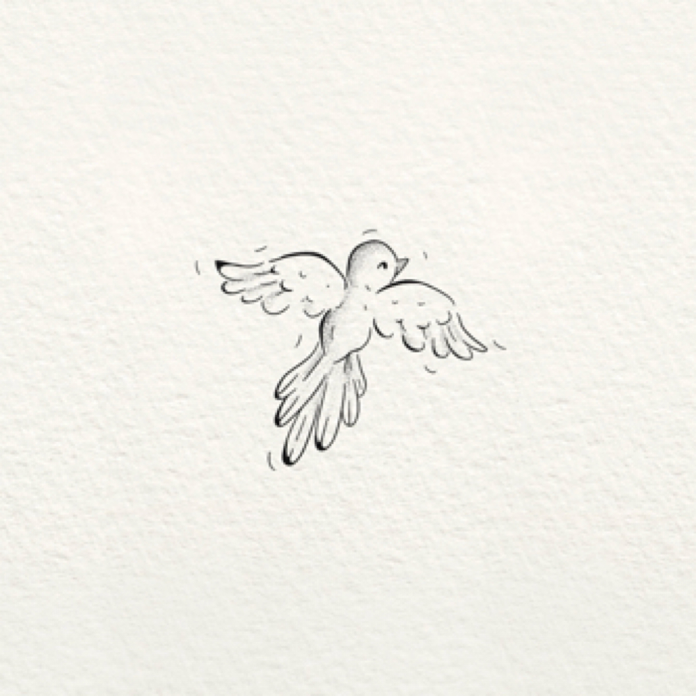 Bird in flight at Bear Angel Tattoo in Vandalia, OH