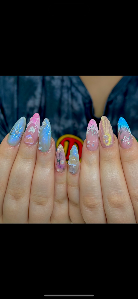 Long Acrylics W/ Design