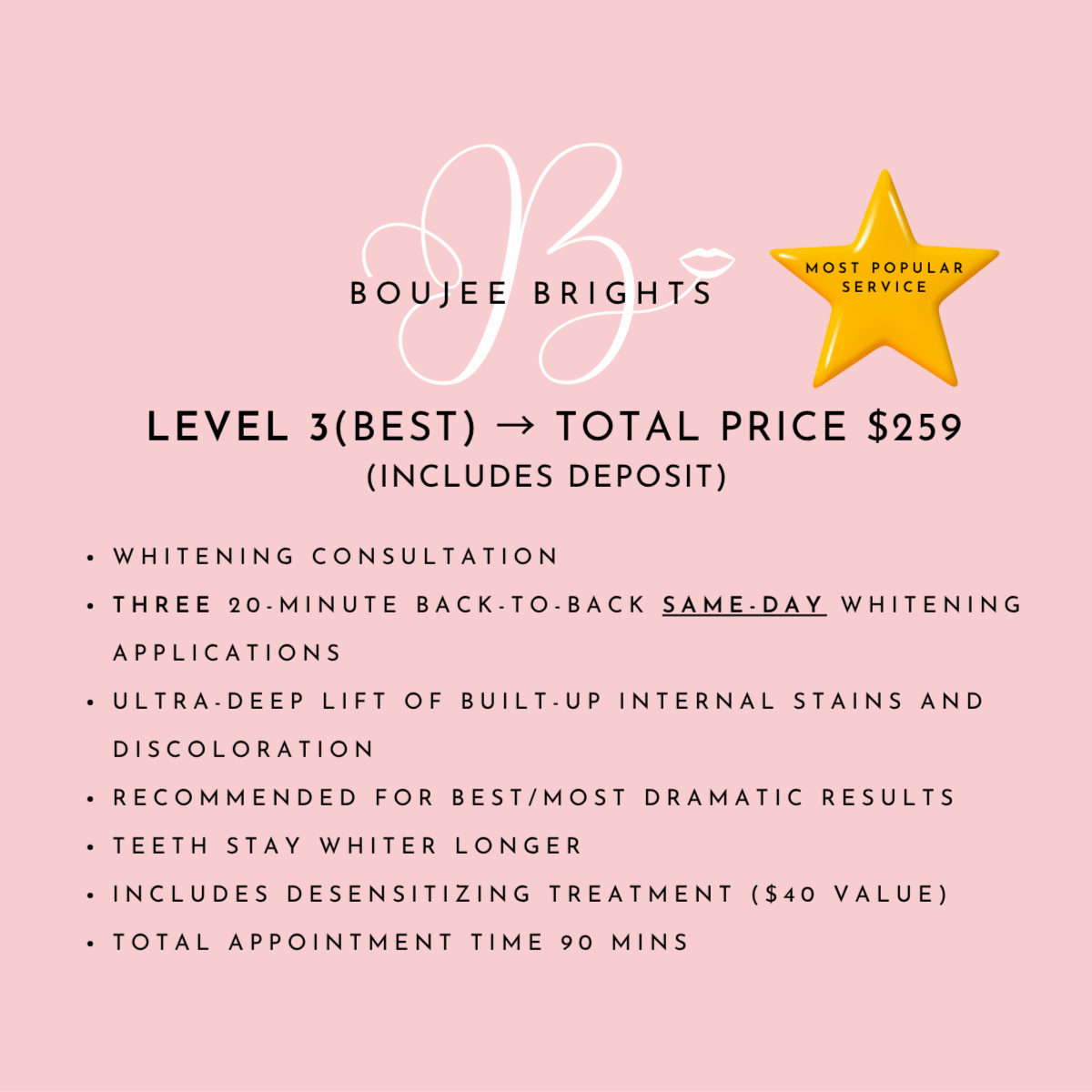 Level 3 Teeth Whitening (Best) at Boujee Brights Professional Teeth Whitening in Raleigh, NC