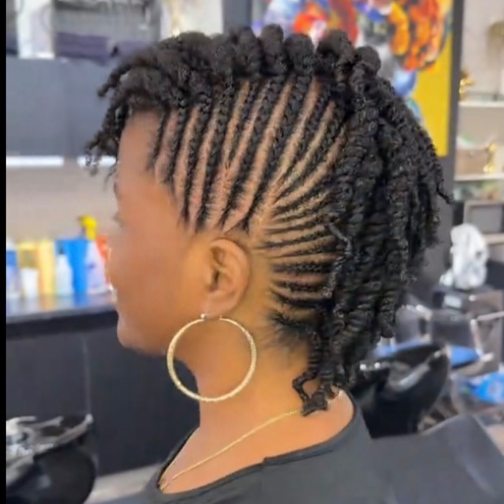 Mohawk Twist at Glow Braid Lounge in Pearland, TX