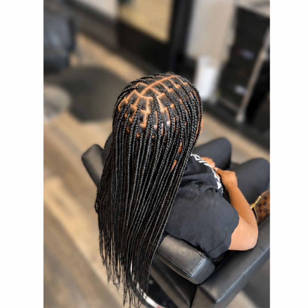 Knotless BoxBraids at New You Parlor in Binghamton, NY