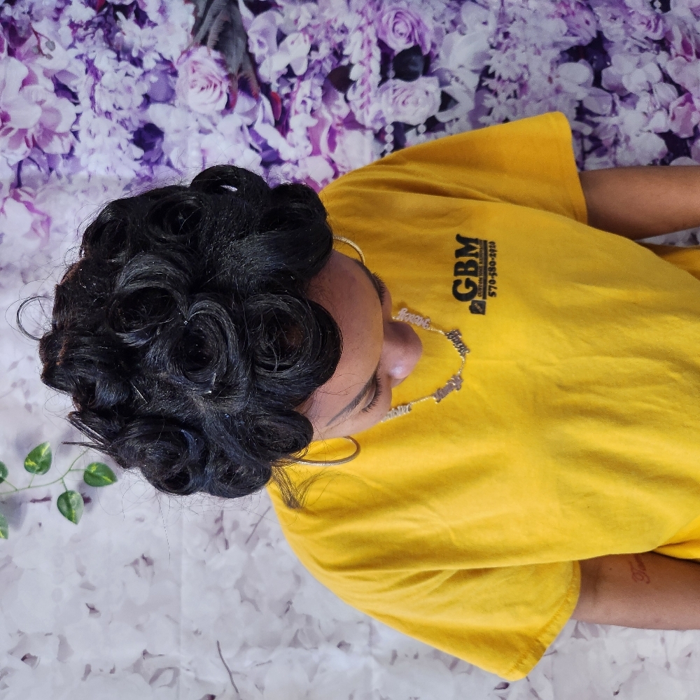 Pin Curls at Royalty Envision Salon&spa llc in Tobyhanna, PA