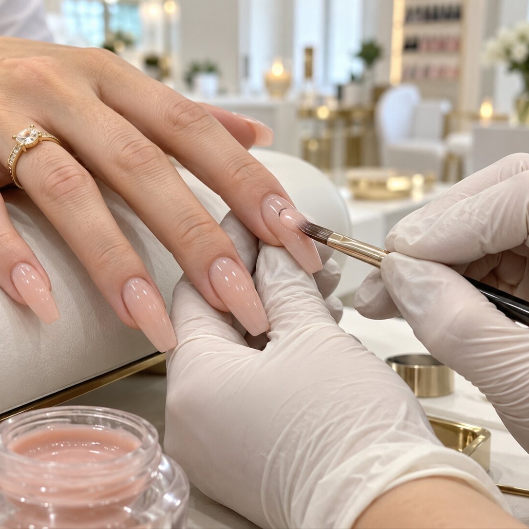 Gel / artificial nail fill-in at Gold Coast Beauty By Shanzo in Chicago, IL