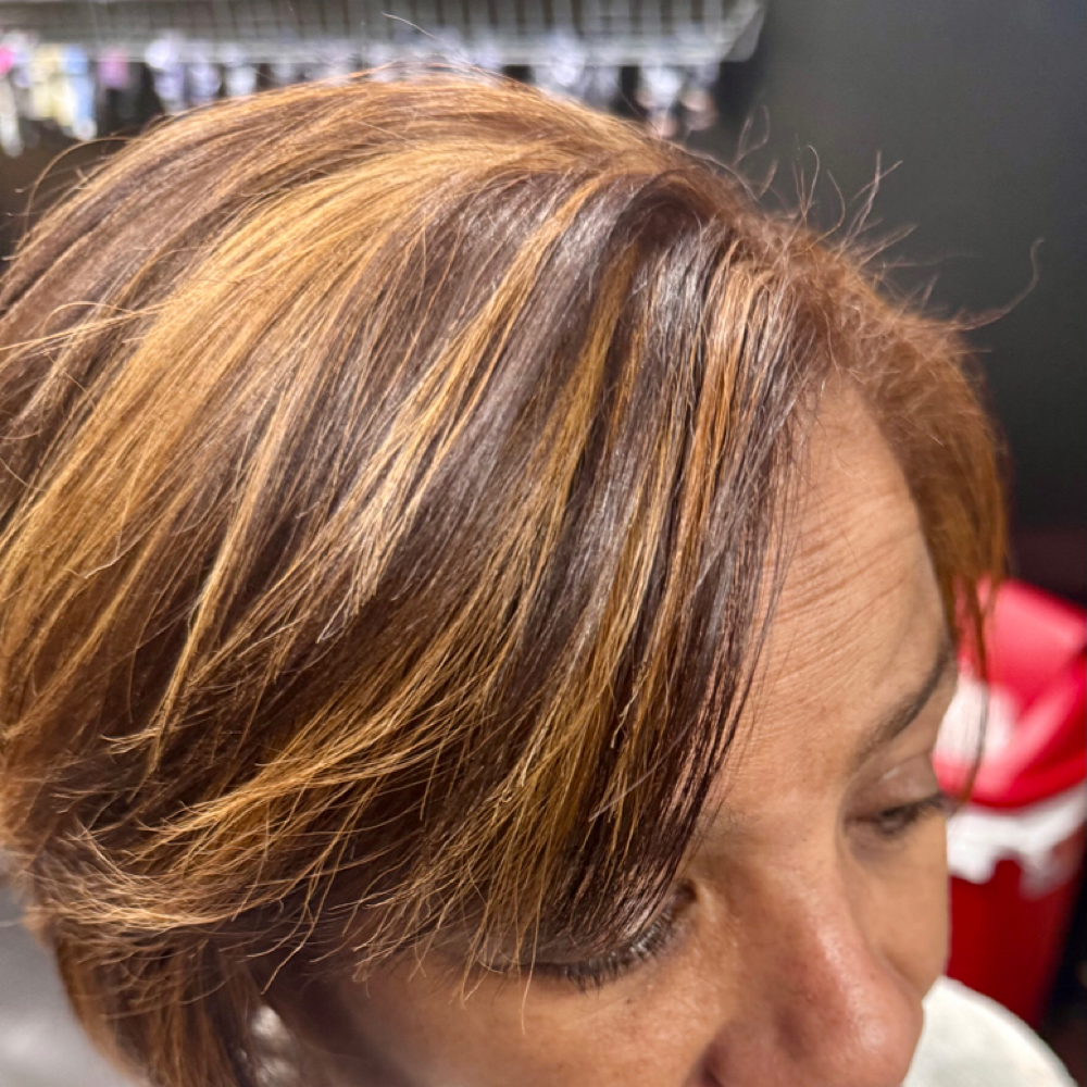 Partial Highlights at The edge beauty concept salon ny in Massapaqua, NY