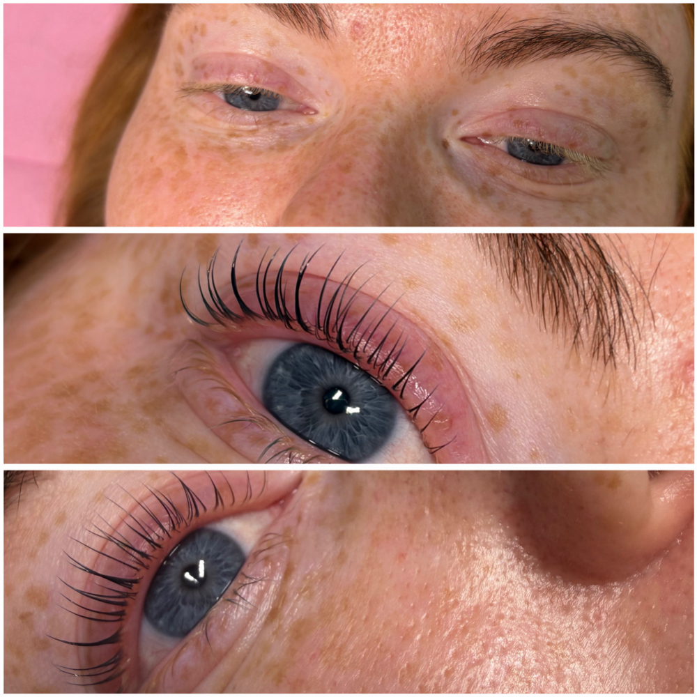 Korean Lash Lift Model at Unique’sbeautybar in Oswego, IL