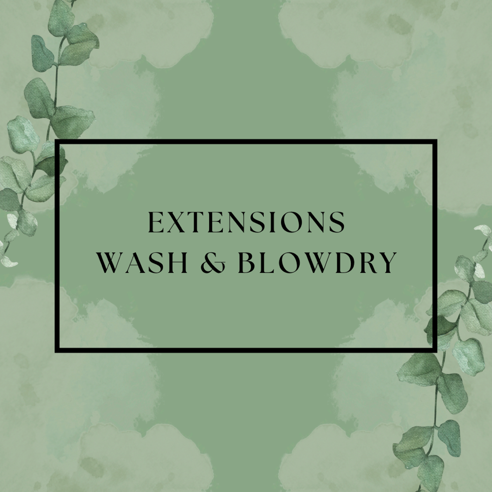 Extensions Wash, Blowdry & Style
