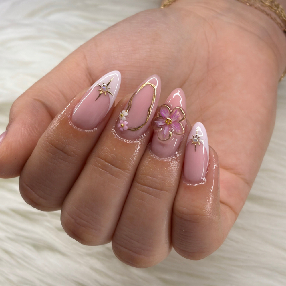 Acrylic Full Set (Complex Design) at Fluttering Nails in Lubbock, TX