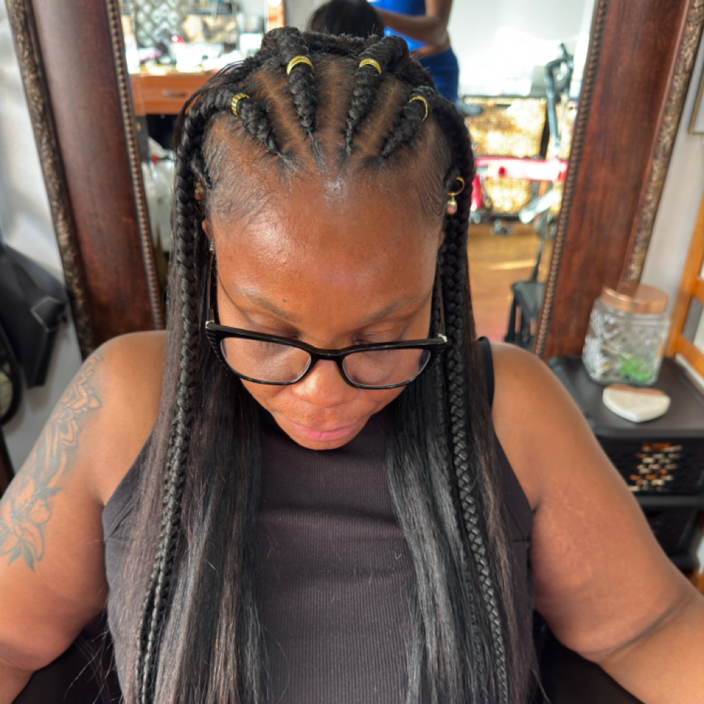 Half braids Half Sew In at Kiana Nicole Beauty in Reno, NV
