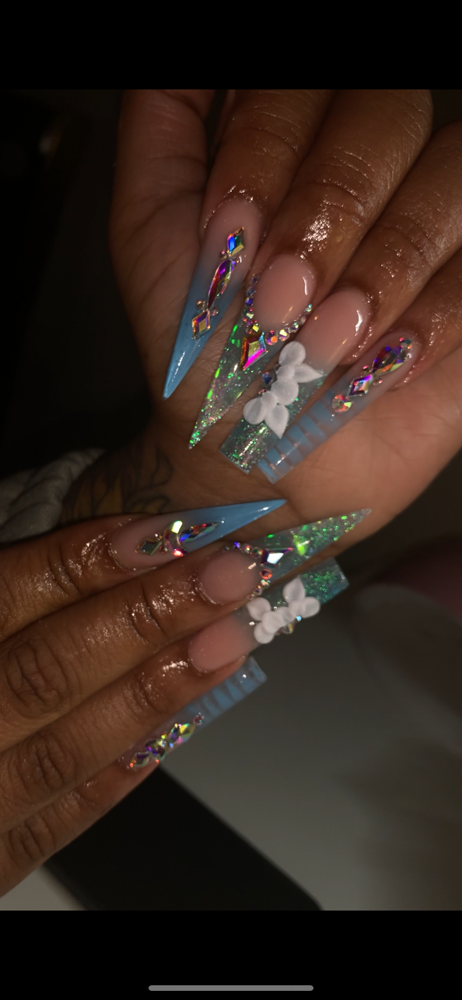XL Acrylic Set With Designs