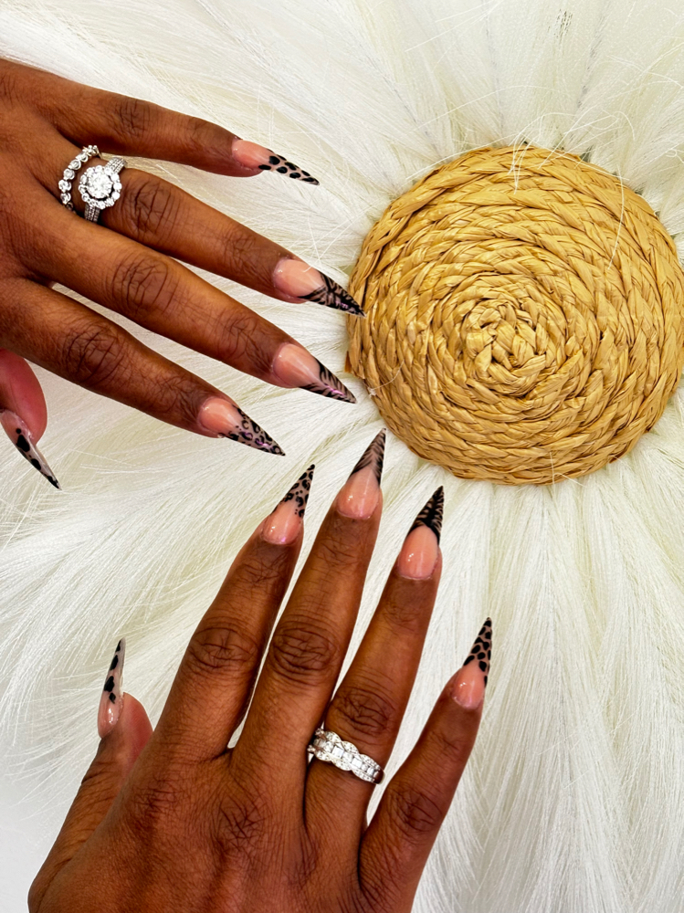 Stiletto shaped nails