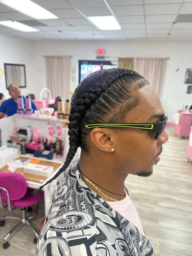 Men Dutch Braids (Natural Hair)