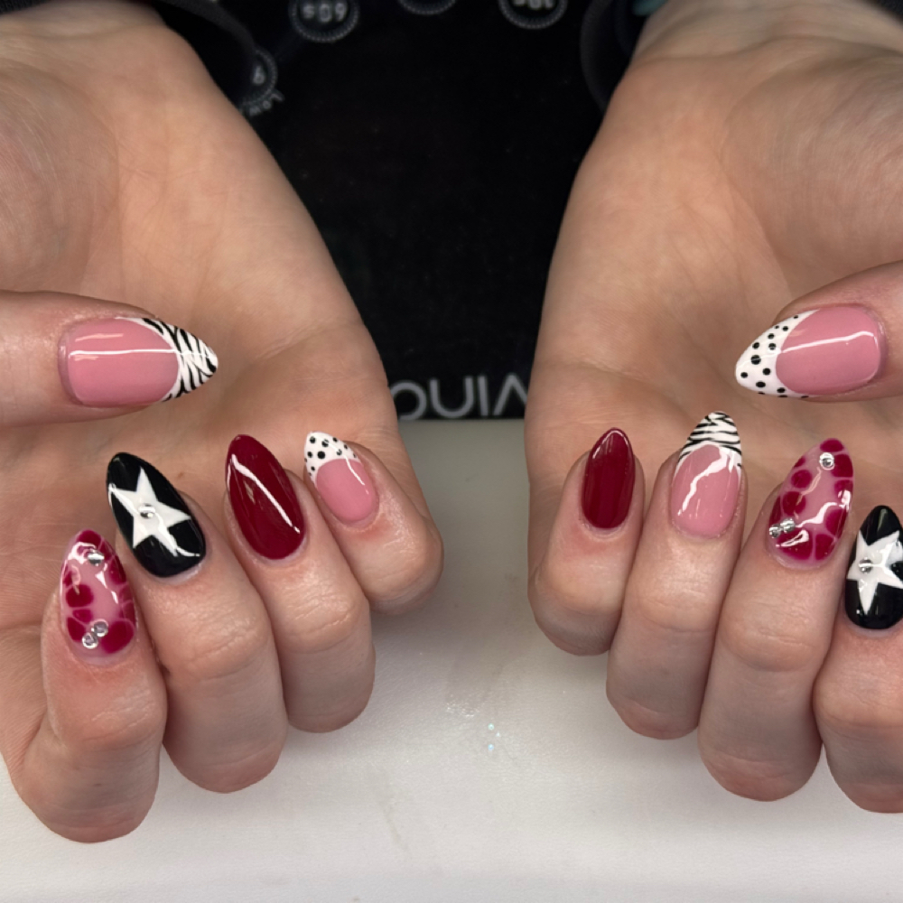 Level 1 rhinestones & Charms at Sunset Nail Bar in Hayes, VA