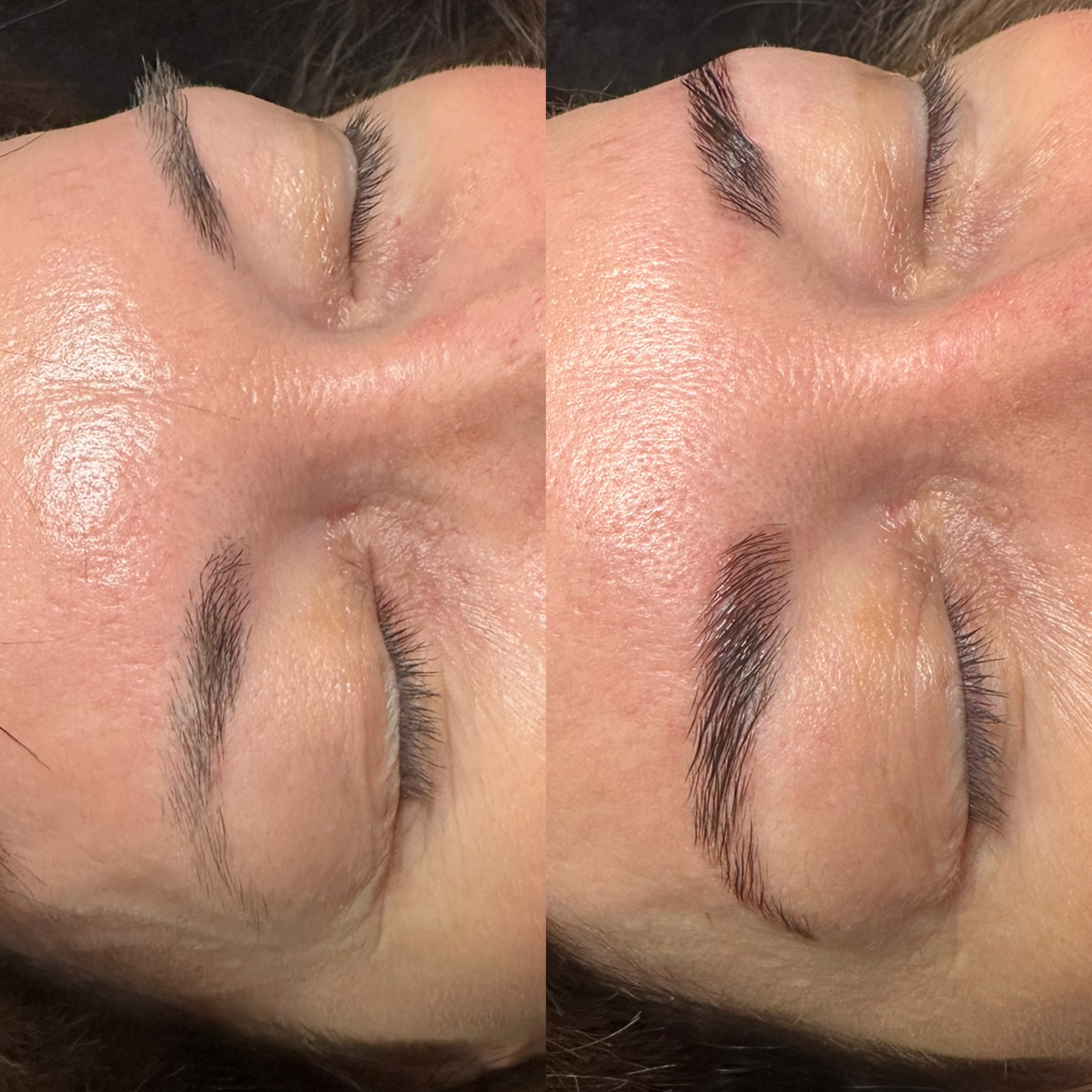Brow lamination and tint combo