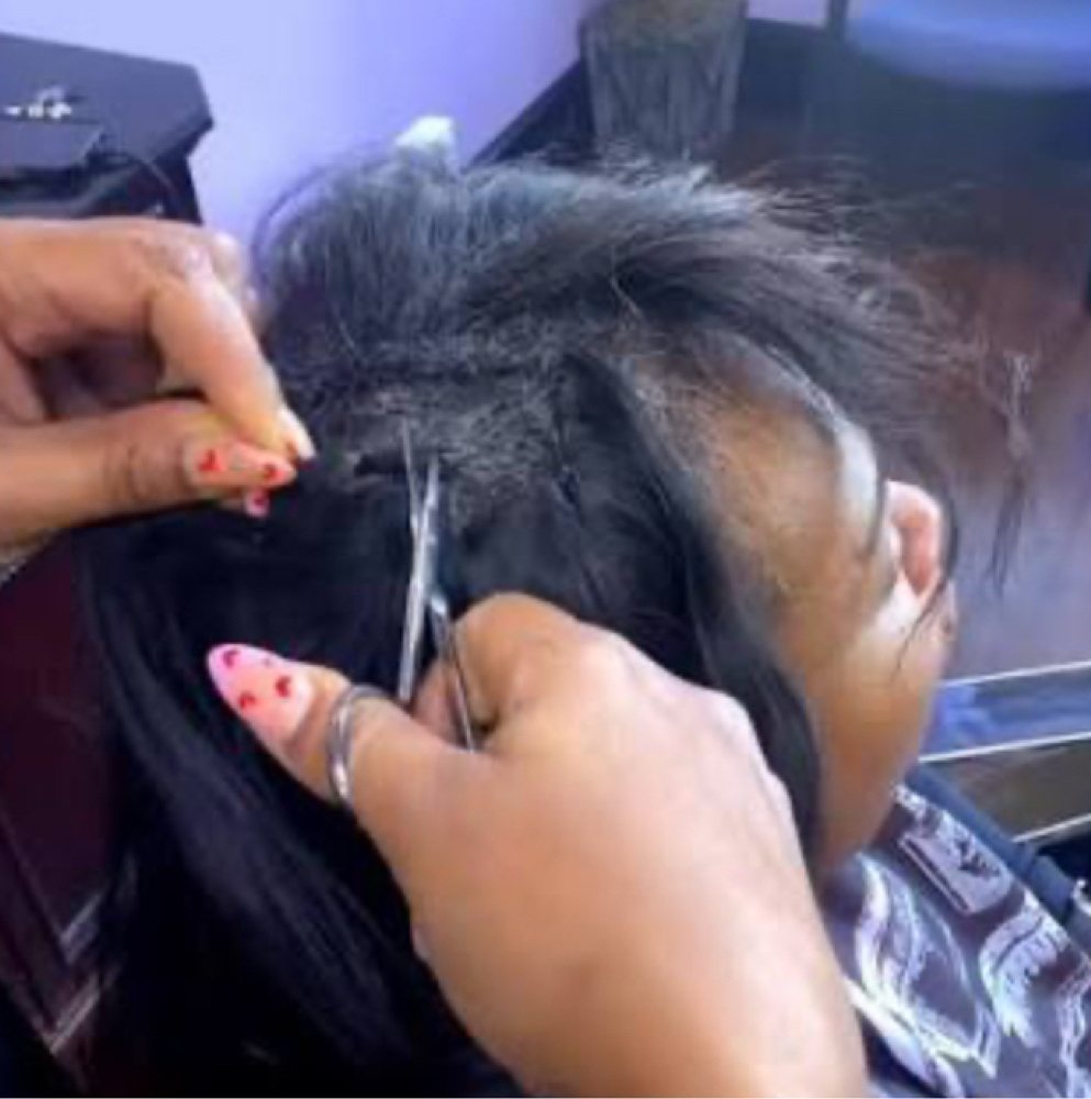 Take -down at The Shop Hair Studio in New Rochelle, NY