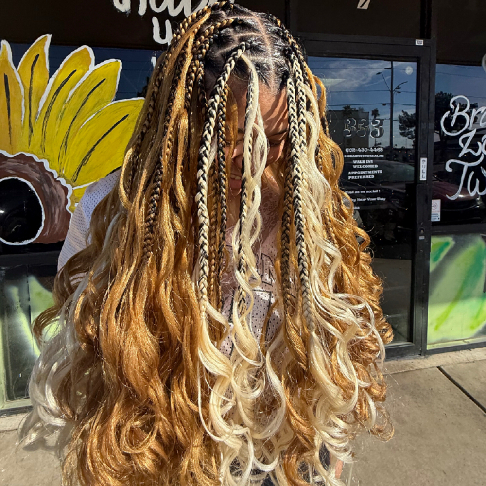Medium French Curl Braids at StylesbyShanti in Phoenix, AZ