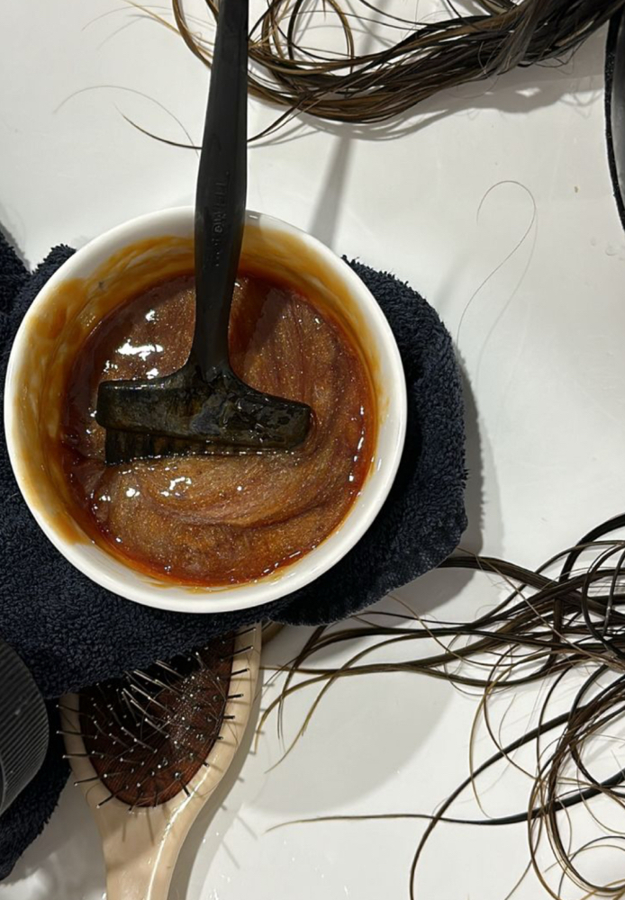 Hair glazing/toneing treatment