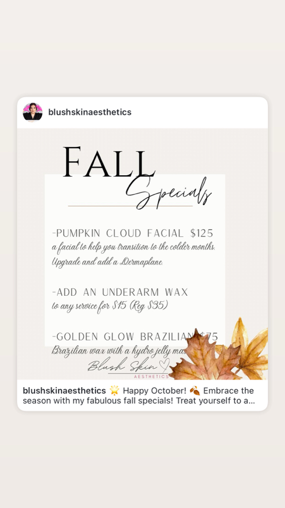 October Specials🍂