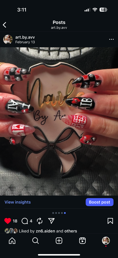 full gelx set tier 3 nail art