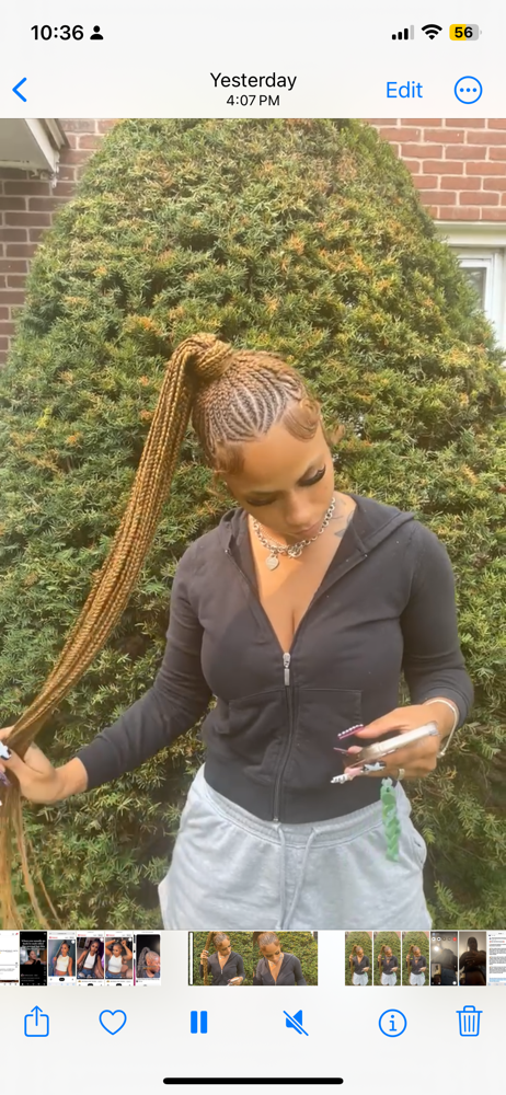 Feed-In Ponytail