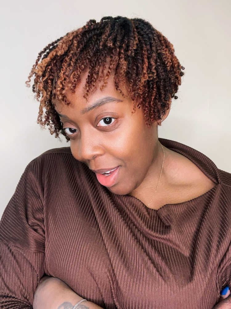 Microloc Retightening Session at Texture + Blow Hair Studio in Oak Lawn, IL