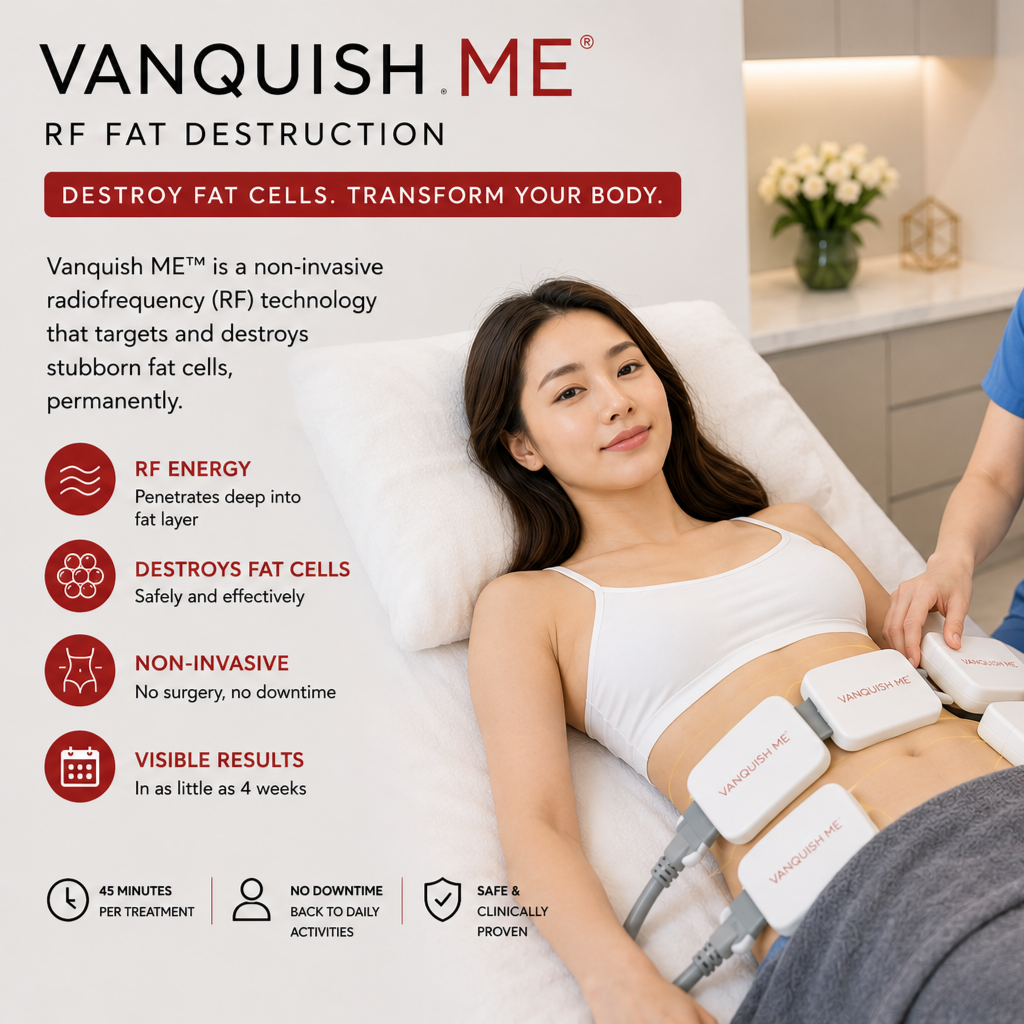 VANQUISH ME (RF FAT DESTRUCTION) at America Medical Esthetics Services in Santa Ana, CA