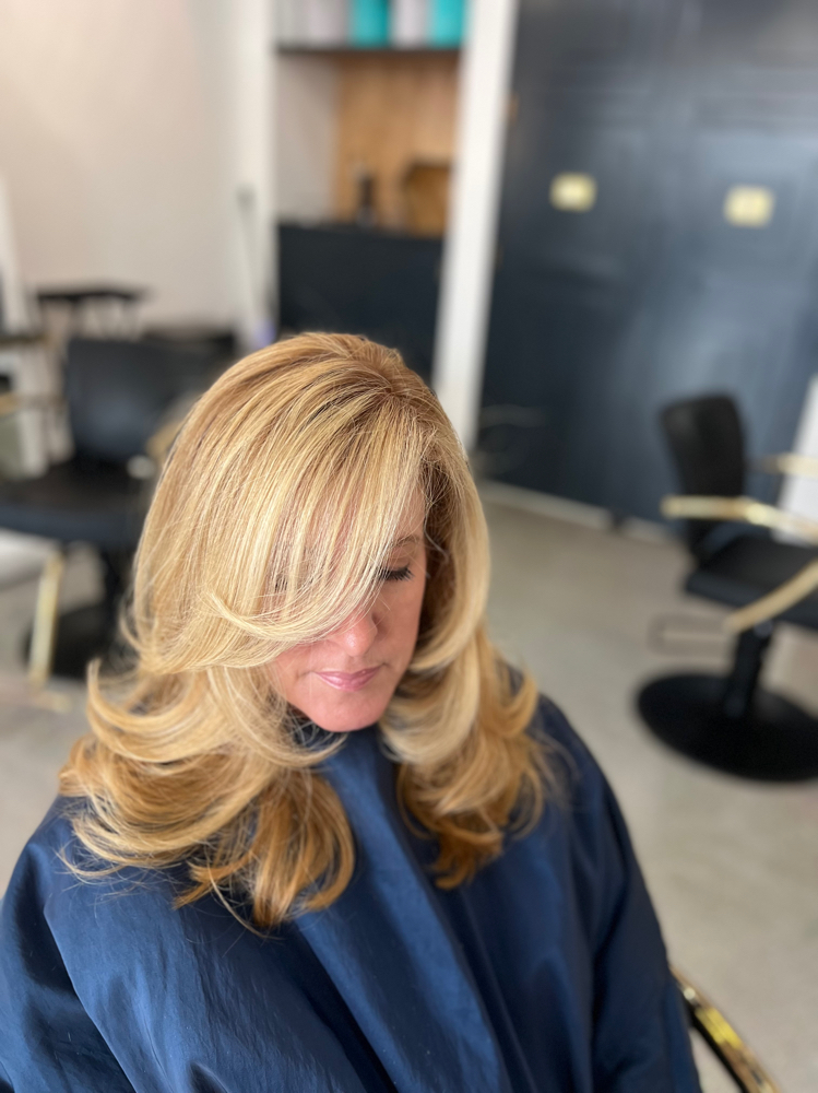Color, Full Highlight, Haircut-Dry