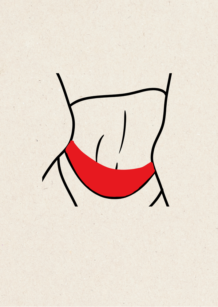 lower belly wax
