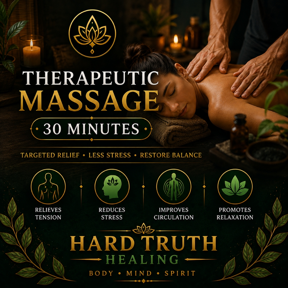 Therapeutic Massage 30 Minutes at Hard Truth Healing & Massage in Oak Park Heights, MN