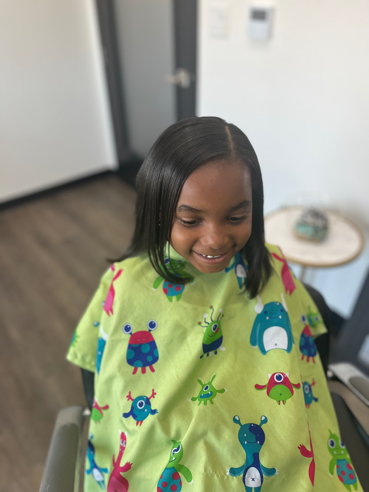 Kids silk press (relaxed hair)