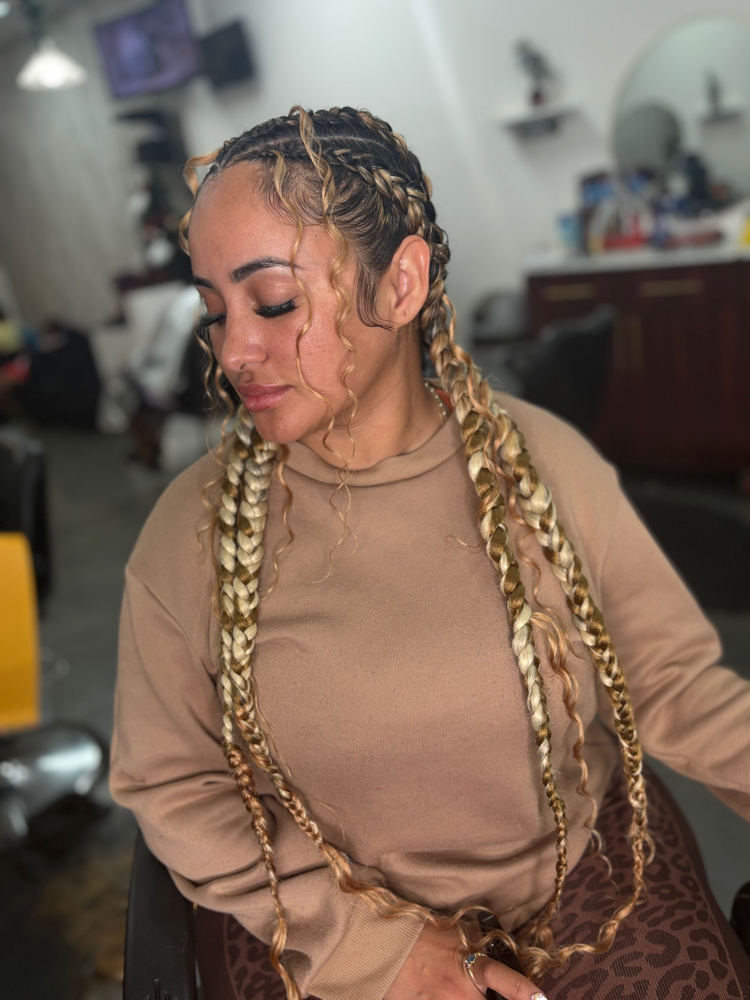4 Boho Feed In Braids