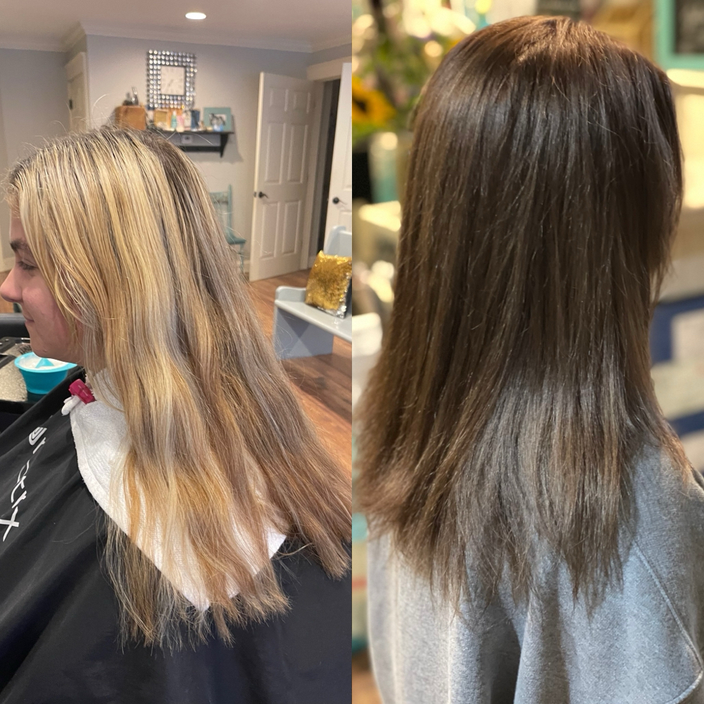 Color Correction at Genevieve Eyler at Hair Bliss in Bel Air, MD