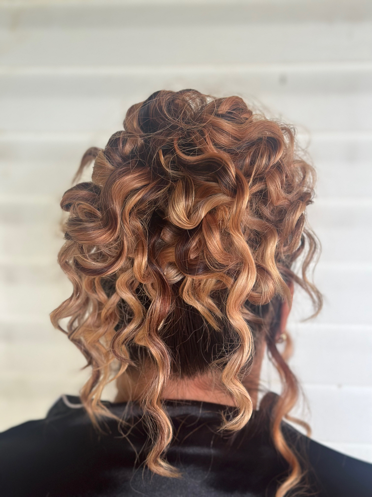 Silk Press With Updo