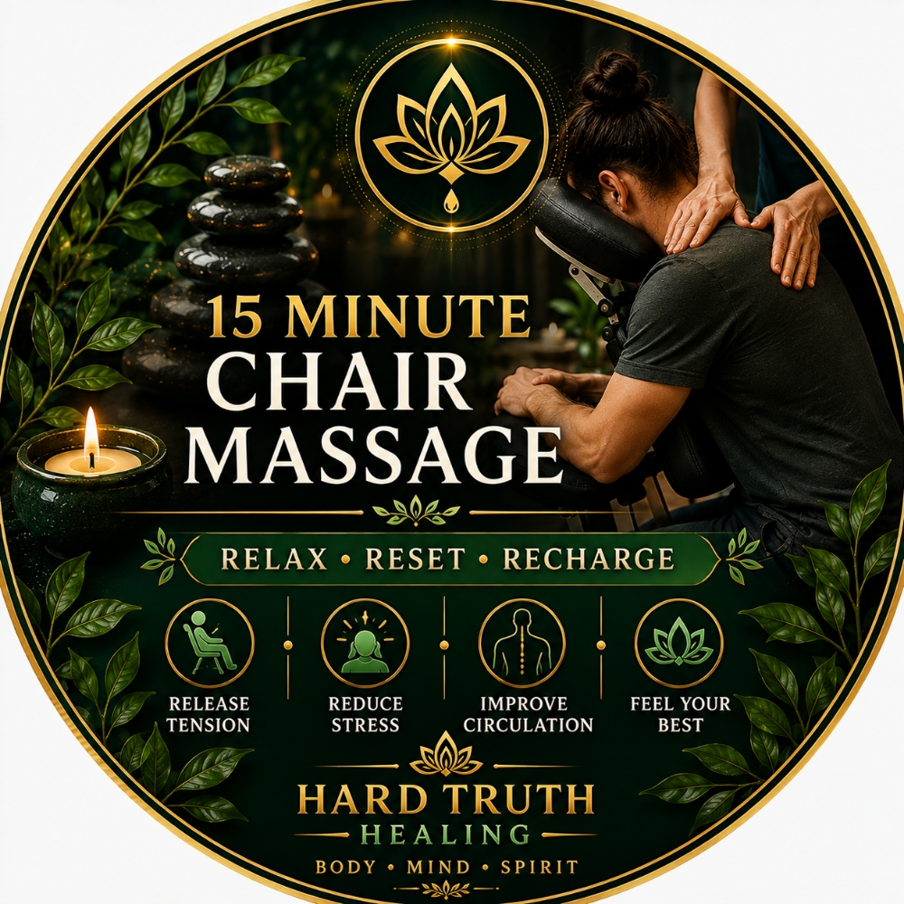 Chair Massage 15 Minutes at Hard Truth Healing & Massage in Oak Park Heights, MN