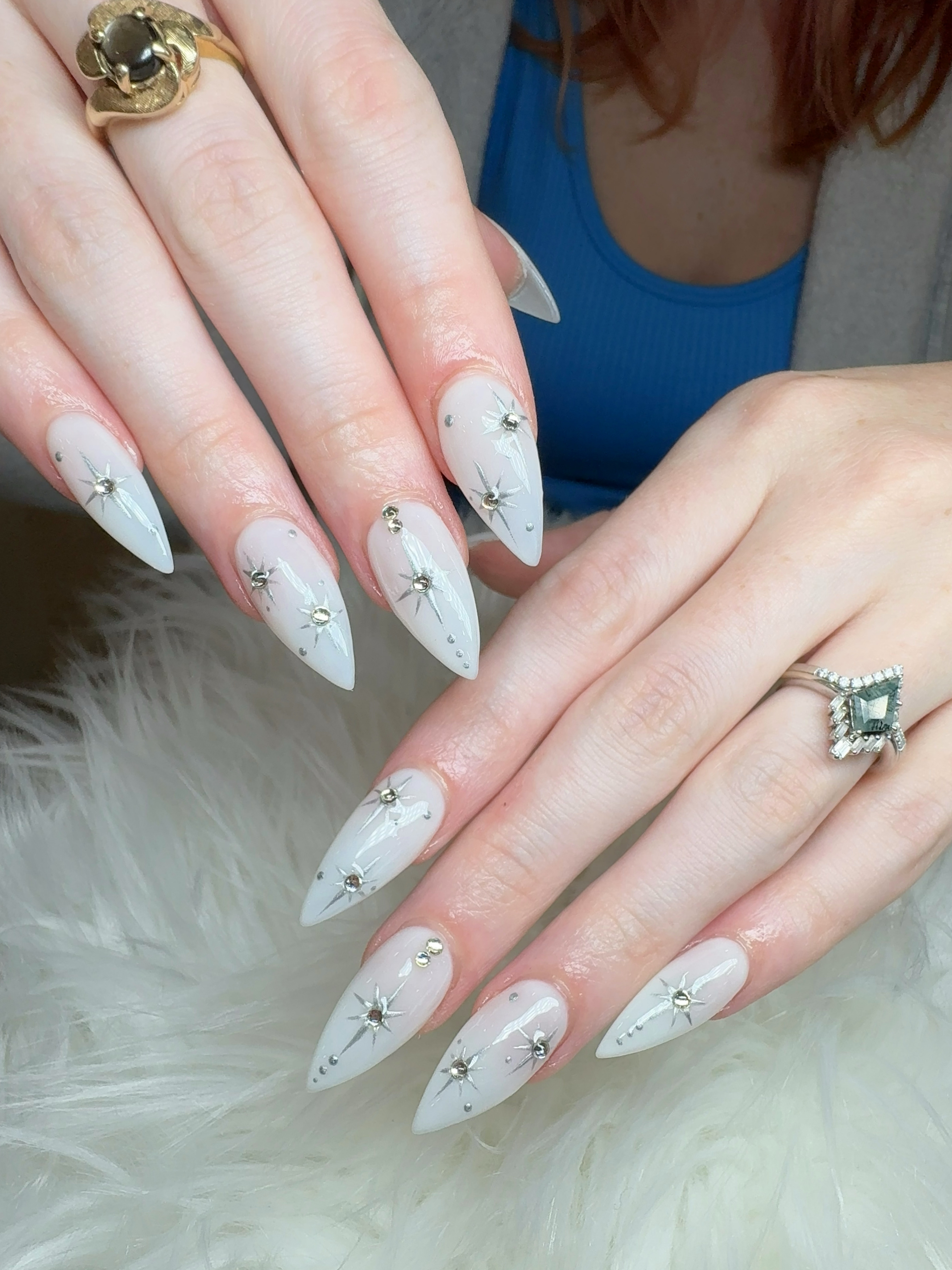 Full set acrylic with Gel Polish