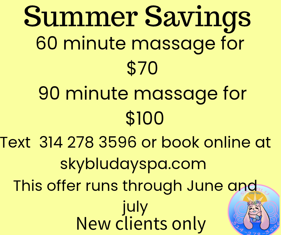 60-minute Massage Summer Special