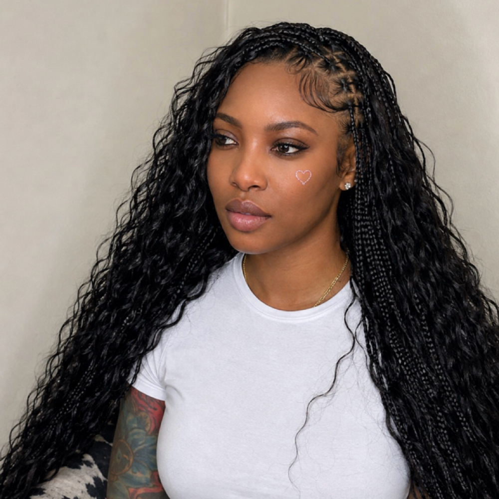 Boro Bora Smedium Waist Length at Sleek Touch By Ty Hair Braiding in Atlanta, GA