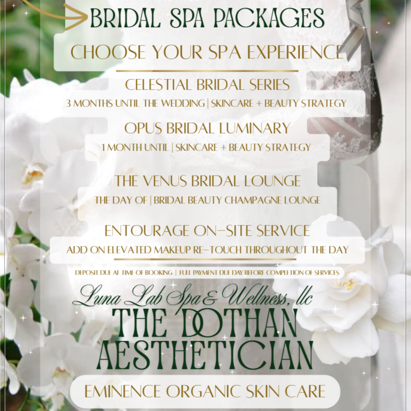 BRIDAL RADIANCE CONSULTATION at Andrea D'Ambrosio, The Dothan Aesthetician, LUNA LAB Spa + Wellness in Dothan, AL